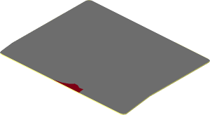 Sticker  1.7 x  3.7 with Worn Dark Bluish Grey Rectangle Left Model