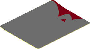 Sticker  1.7 x  3.7 with Worn Dark Bluish Grey Rectangle Right Model