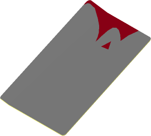 Sticker  1.7 x  3.7 with Worn Dark Bluish Grey Rectangle Right Model (Formed)