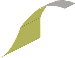 Sticker  3.3 x  5.0 with Left Quarter Oval Cutout (Formed)