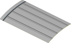 Sticker  1.7 x  3.7 with Dark Bluish Grey Lines and Black Line on Left (Formed)