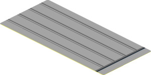 Sticker  1.7 x  3.7 with Dark Bluish Grey Lines and Black Line on Right