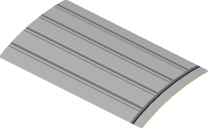 Sticker  1.7 x  3.7 with Dark Bluish Grey Lines and Black Line on Right (Formed)