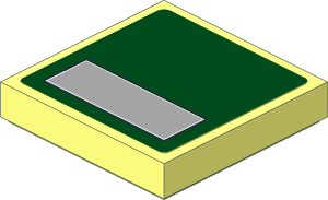 Tile  2 x  2 with Light Bluish Grey Rectangle Sticker