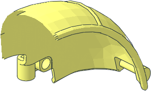 ~Technic Panel Mudguard 15 x  5 x  7 Round Arch Half