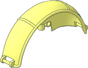 Technic Panel Mudguard 15 x  5 x  7 with Round Arch United States Flag Right Pattern