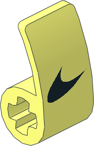 Technic Panel Curved  1 x  2 x  1 with Black McLaren Logo Pattern Technic Panel Curved  1 x  2 x  1 with Black McLaren Logo Pattern