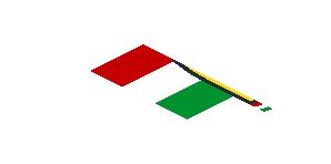 ~Sticker  1.8 x  1.9 with Ferrari Rounded Badge on Tricolor Stripe on White Background - Fifth Face