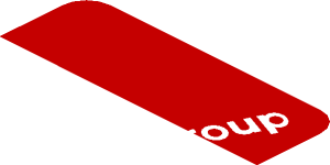 ~Sticker  0.8 x  1.9 with White Adler Pelzer Logo and Blue Triangle on Red Background Right - First Face