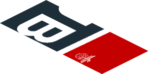 ~Sticker  0.8 x  1.9 with White Logos on Black and Red Background Right - Third Face