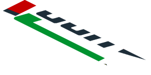 ~Sticker  1.9 x  1.8 with 488 GTE Logo and Ferrari Badge on Black and Red Background Left - Fourth Face