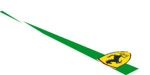 ~Sticker  1.9 x  1.8 with 488 GTE Logo and Ferrari Badge on Black and Red Background Left - Fifth Face