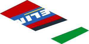 ~Sticker  0.8 x  1.9 with Michelin Logo and Green Triangle on Red Background Right - Fourth Face