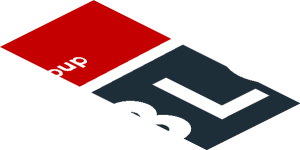 ~Sticker  0.8 x  1.9 with White Logos on Black and Red Background Left - Third Face