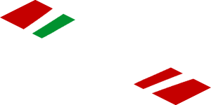 ~Sticker  1.9 x  1.8 with Logos and Tricolor Stripe on Red Background - Third Face