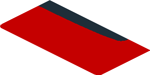 ~Sticker  1.8 x  4.0 with Black Trapezoid on Red Background Right - Fourth Face