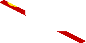 ~Sticker  1.9 x  3.8 with Black Number 22 in White Disc and Yellow Disc on Red Background Right - Sixth Face