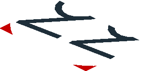 ~Sticker  3.0 x  0.8 with Black Number 22 in White Disc on Red Background - Fourth Face