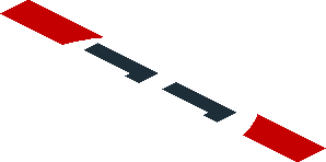 ~Sticker  1.9 x  3.8 with Black Number 22 in White Disc and Yellow Disc on Red Background Right - Second Face