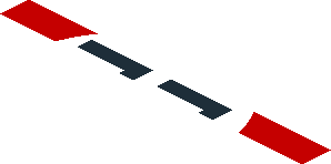 ~Sticker  1.9 x  3.8 with Black Number 22 in White Disc and Yellow Disc on Red Background Left - Second Face