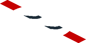 ~Sticker  1.9 x  3.8 with Black Number 22 in White Disc and Yellow Disc on Red Background Left - Third Face