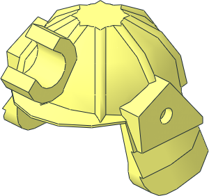 Minifig Helmet Samurai