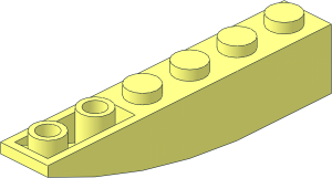 Slope Brick Curved  6 x  1 Inverted with Black "LC 3178" Left Sticker