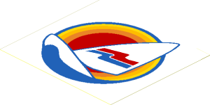 Sticker  3.5 x  3.9 with Surfboard and Sail