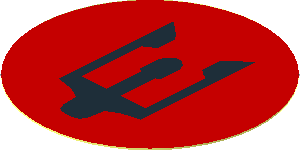 Sticker  1.8 x  1.8 Round with Black Atlantis Trident