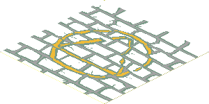 Sticker  5.7 x  5.7 with Stone Wall and Golden Atlantis Ornament Sticker  5.7 x  5.7 with Stone Wall and Golden Atlantis Ornament