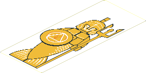 Sticker  5.0 x  1.8 with Mermen (Trident on Right)