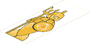 Sticker  5.0 x  1.8 with Mermen (Trident on Left) Sticker  5.0 x  1.8 with Mermen (Trident on Left)