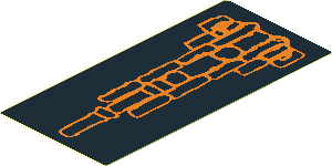 Sticker  3.7 x  1.7 with Atlantis Orange Lobster Carapace Sticker  3.7 x  1.7 with Atlantis Orange Lobster Carapace