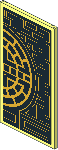 Glass for Window 1 x 4 x 6 with Metallic Gold Geometric Design Right Model Sticker Glass for Window 1 x 4 x 6 with Metallic Gold Geometric Design Right Model Sticker