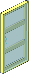 Door 1 x 4 x 6 with 3 Panes with TransLightBlue Glass Door 1 x 4 x 6 with 3 Panes with TransLightBlue Glass