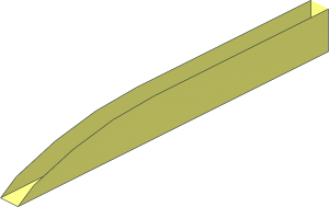 ~Panel  3 x  4 x  6 with Curved Top - Reinforcement Rib Long