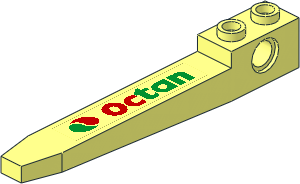 Technic Forklift Fork with Octan Logo Left Sticker