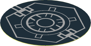 Sticker  1.8 x  1.8 Round with Hexagon and Circles