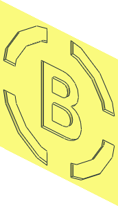 ~Electric Powered Up Hub with  3 Integrated Motors and  6 Lights Case "B" Port Letter