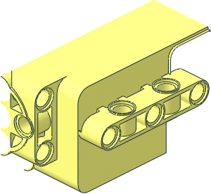 ~Electric Powered Up Hub with  3 Integrated Motors and  6 Lights Case Top Back Half