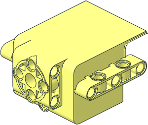 ~Electric Powered Up Hub with  3 Integrated Motors and  6 Lights Case Top Back (Needs Work)
