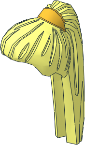 Minifig Hair Female Ponytail Long Straight with Gold Tie Pattern