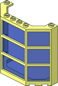 Window Bay  3 x  8 x  6 with Trans-Blue Glass (Complete)