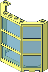 Window Bay  3 x  8 x  6 with Trans-Light-Blue Glass