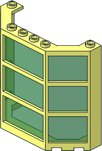 Window Bay  3 x  8 x  6 with Trans-Green Glass