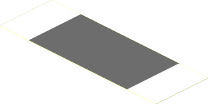 Sticker  2.2 x  6.6 with Dark Bluish Grey Stripe on White Background