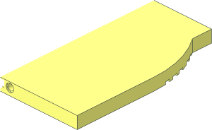 ~Brick 16 x 16 x  1 Tapered, Half