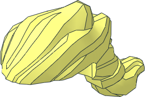 Minifig Hair Narrow Swept Back Ponytail