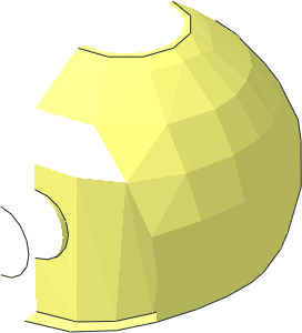 ~Minifig Mask Snowman without Patternable Surfaces - Half