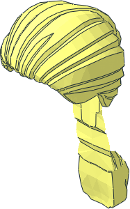 ~Minifig Hair Female Long Thick Braid with Wrap - Hair ~Minifig Hair Female Long Thick Braid with Wrap - Hair